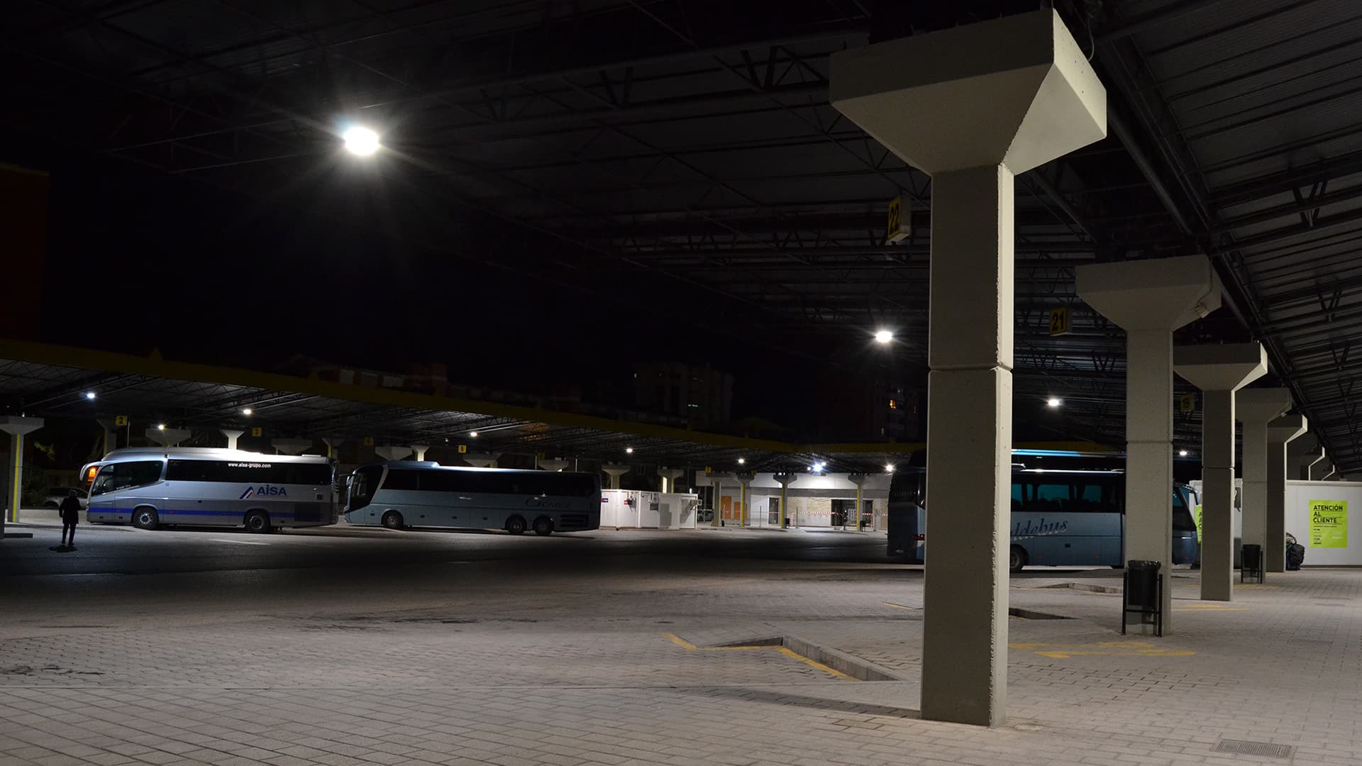 Estación de Autobuses de Albacete. JR Instalaciones Eléctricas & JISO Iluminación