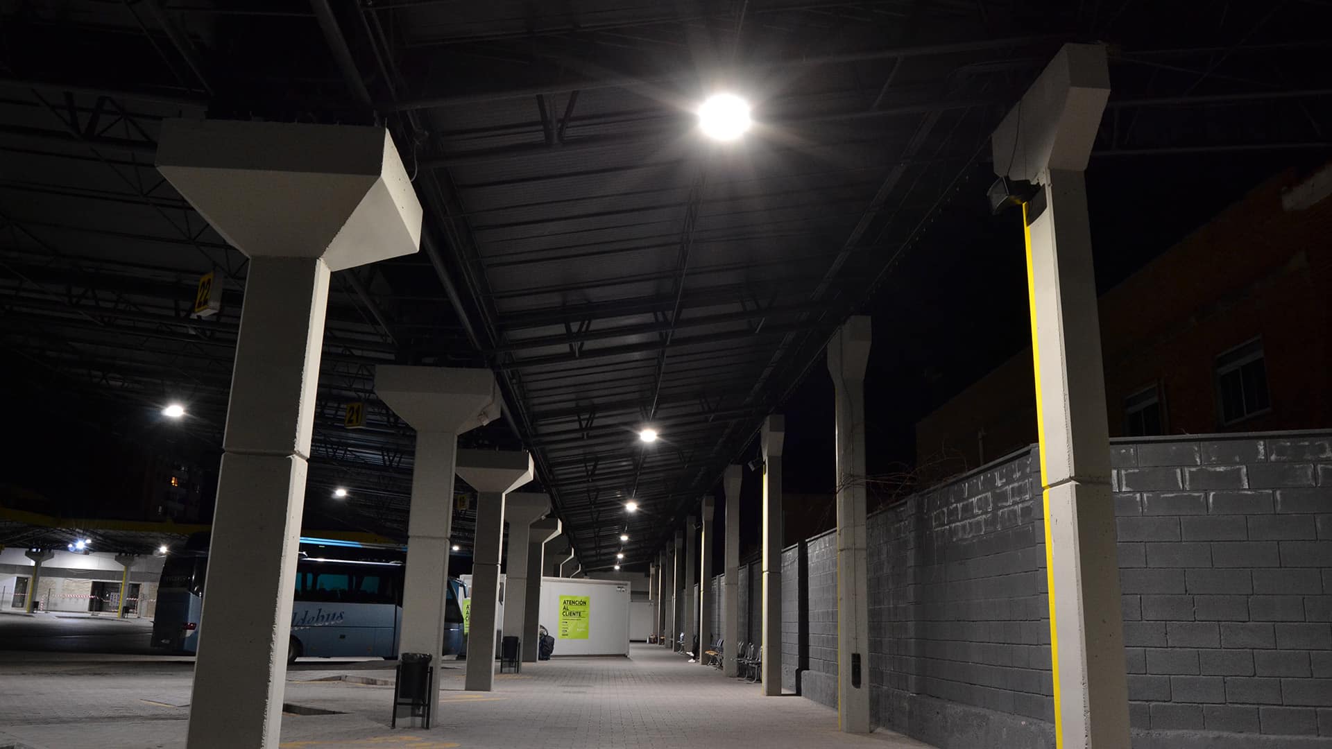 Estación de Autobuses de Albacete. JR Instalaciones Eléctricas & JISO Iluminación