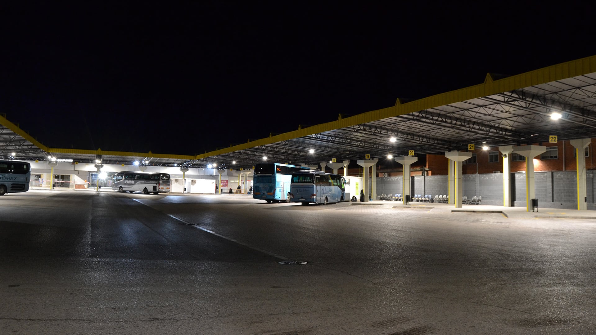 Estación de Autobuses de Albacete. JR Instalaciones Eléctricas & JISO Iluminación